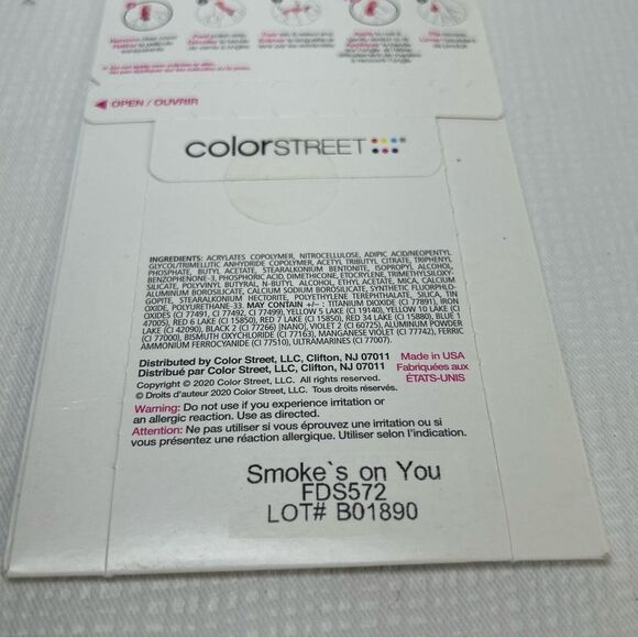 2 Packs Color Street Nails Strips Smoke’s On You & Coral Bay - Picture 3 of 5